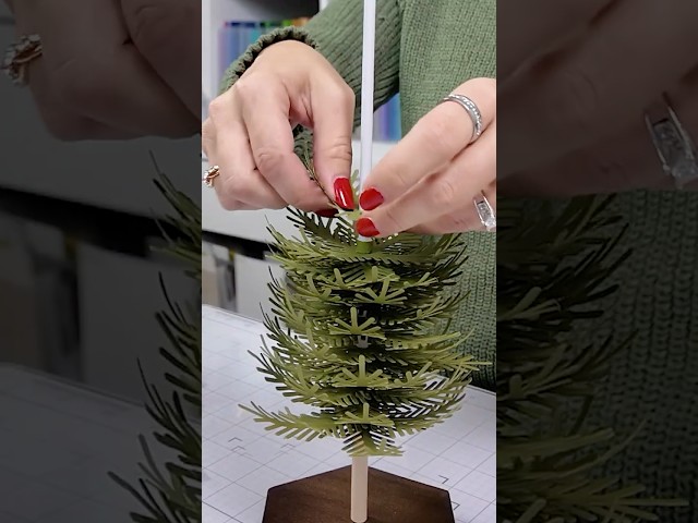 Turn Paper Into A Festive Tree In Minutes! #handmadechristmas #shorts
