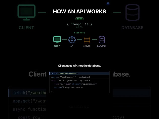 How APIs Actually Work in 60 Seconds #API #Programming #WebDevelopment #BackendDevelopment #Coding