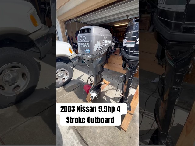 Testing this 2003 Nissan 9.9hp 4 stroke outboard after repairs. #nissan#tohatsu#mercury#boat