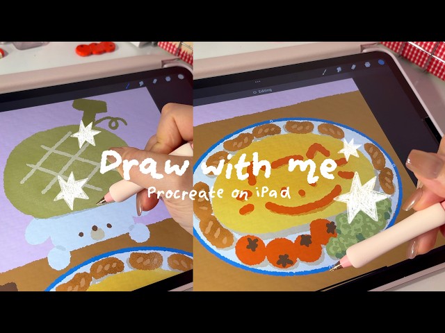 Relax and draw with me 🖍️ iPad drawing ASMR 🍽️ Procreate ✨ Omurice ✨