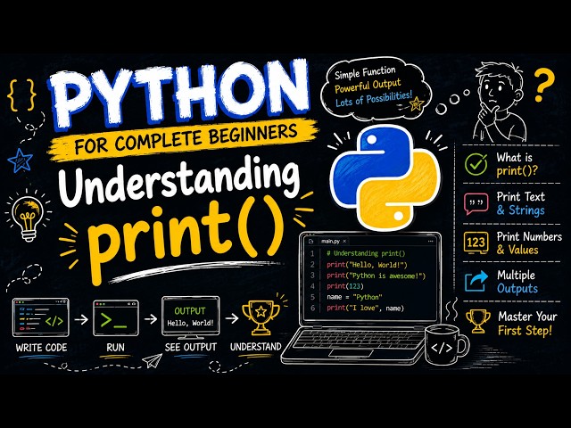 7. Python print() Function Explained | Python for Complete Beginners
