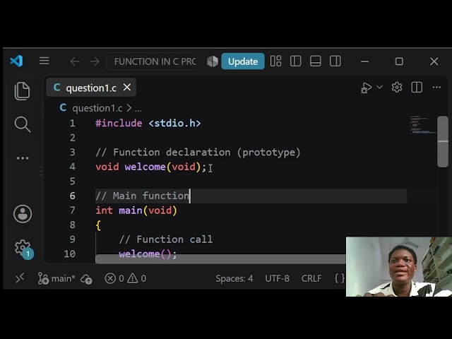 CODING IN C PROGRAMING(Part one of Functions in C Programming)