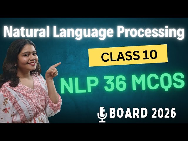 Natural Language Processing Class 10 AI Code 417 | NLP MCQ Questions & Answers | CBSE AI