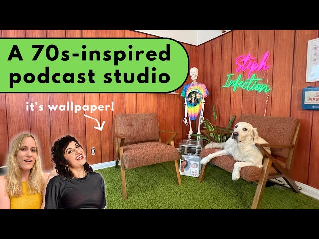 A Renter-Friendly 70s Makeover for the Steph Infection Podcast (ft. Comedian Steph Tolev)