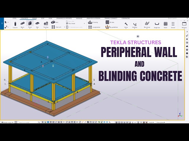 Modeling Foundation peripheral wall in Tekla Structures