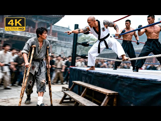 The strongest samurai mocks a disabled man, not knowing he’s a kung-fu master—one kick KO.