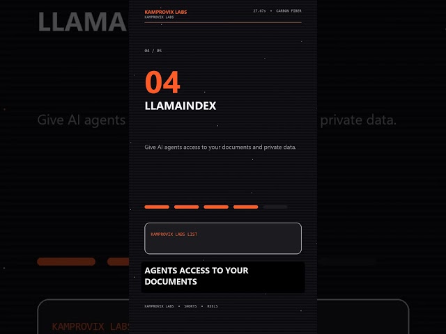Kamprovix Labs | 5 AI tools for building your own AI agents #Shorts