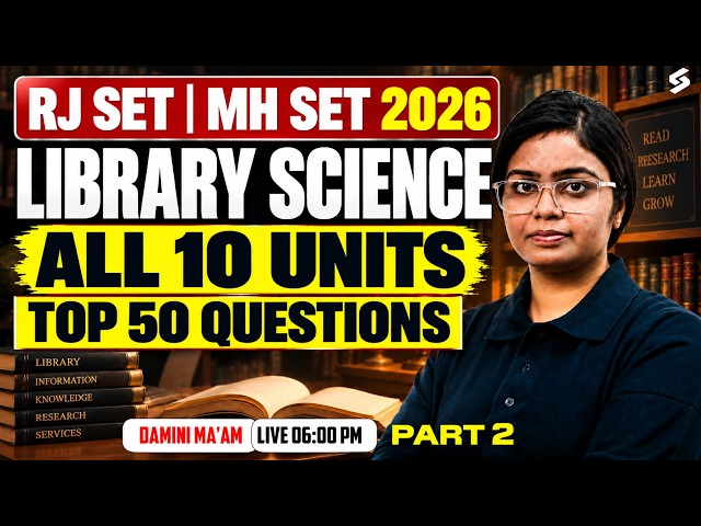 MHSET & RJSET Library Science Classes 2026| MHSET & RJSET Library Science All 10 Units Questions #2