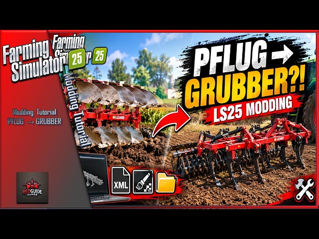 🔥 LS25 MODDING TUTORIAL – Converting a Plow into a Cultivator! | Build your own mod & change text...