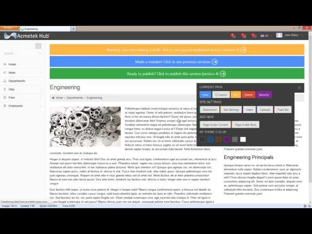 Add Module to a Page | Vauzo Social Intranet Software