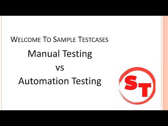 Manual Testing Vs Automation Testing | difference between Manual Testing and Automation Testing