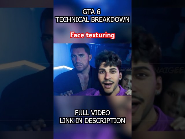 GTA 6 Trailer Breakdown - எப்படி பண்ணாங்க? Face Texturing Techniques - Tamil Breakdown #shorts