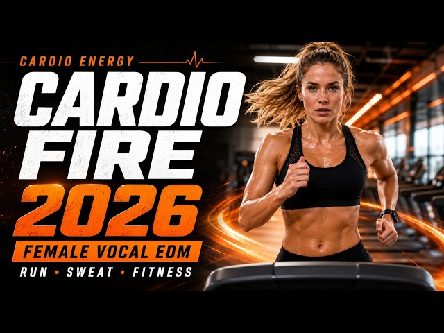 WORKOUT MUSIC 2026 ⚡ Female Vocal EDM Mix for Training & Fitness | CARDIO FIRE