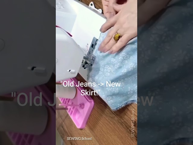 "Don't Throw Away Old Jeans! Make This Skirt! 🔥#Upcycling #shorts #shortsvideos