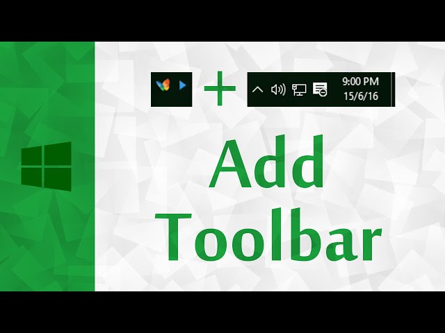 [Windows] Adding a Custom Toolbar to the Taskbar | Address, Links, iTunes & Desktop Toolbar