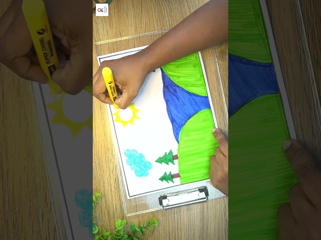 Water Cycle Drawing Model for School Project | Easy Step-by-Step Diagram for Kids | School Project
