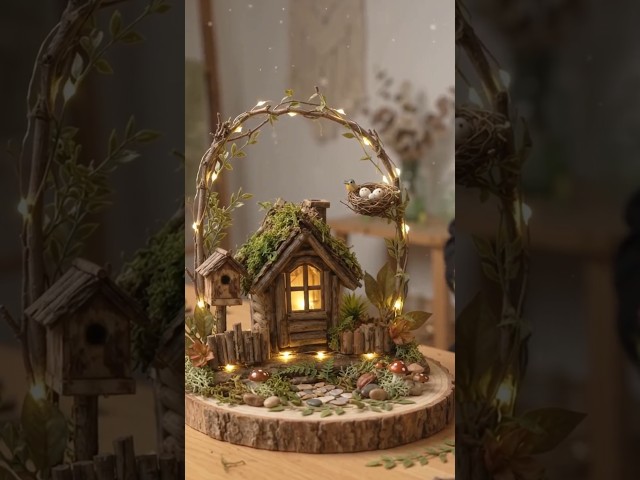 Wait Till You See This Magical Fairy House! 🌿🏡✨ | Miniature Woodland DIY #shorts #unicorndiy