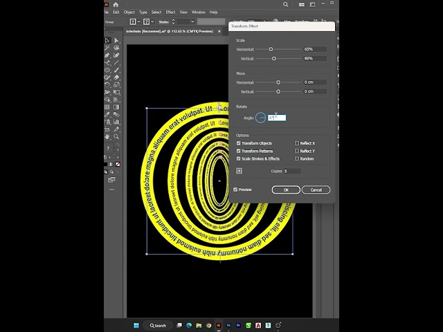 🔥 Transform Tool Round Text Effect in Adobe Illustrator! 🤯