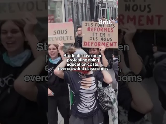 The French education protests have now inspired Belgian students.