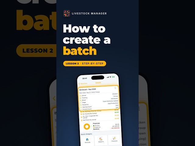 02 · How to Create a Batch | Livestock Manager (Vertical)
