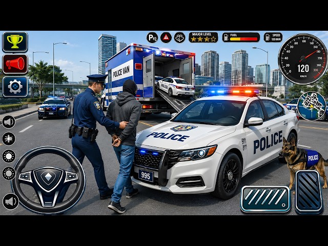 Police Car Chase Simulator 3D - Real Cop Cars Driving Multi-Storey - Android GamePlay #4