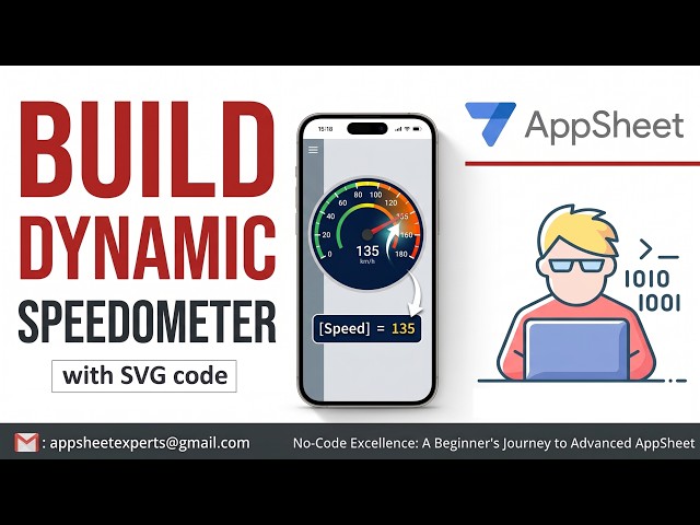 Make Dynamic Images in AppSheet with SVG Code | Build an Interactive Speedometer Gauge! | #appsheet