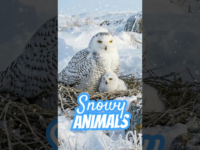 ❄️ Snowy Animals ❄️ These animals are ready for a snow day!  #animals #snow #wildlife