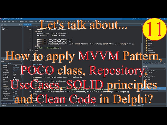 Delphi – Applying MVVM Pattern, POCO class, Repository, UseCases, SOLID principles and Clean Code 11