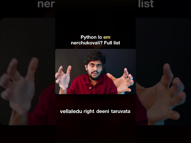 Python Fundamentals Checklist in Telugu | What to Learn First