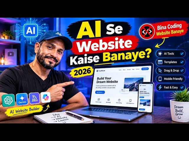 AI Se Website Kaise Banaye? 2026 Complete Guide 🚀