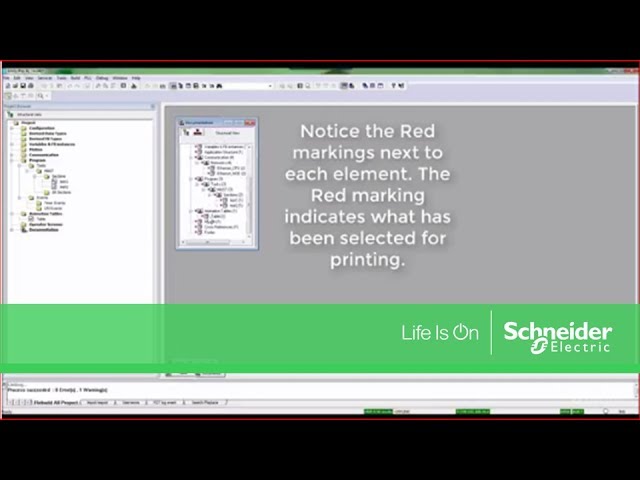 Printing Projects in Unity Pro | Schneider Electric Support