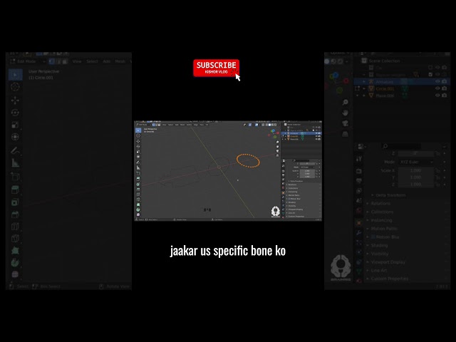 How to set custom bone shapes in Blender || #Kishorvlog ||#trendingreels #trendingnow #viralreels...