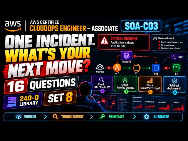 SOA-C03 AWS Certified CloudOps Engineer - Associate Exam Prep 2026 | 16 Practice Questions | Set 8