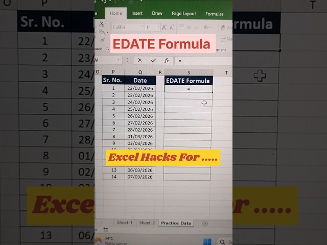EDATE Formula in Excel