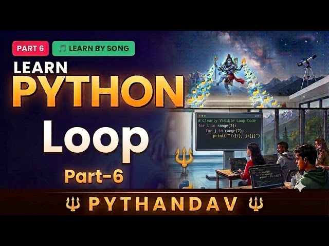 🐍🔱 PYTHANDAV — Part 6: Python Loops | Learn Loops in Python for Beginners with Mahadev