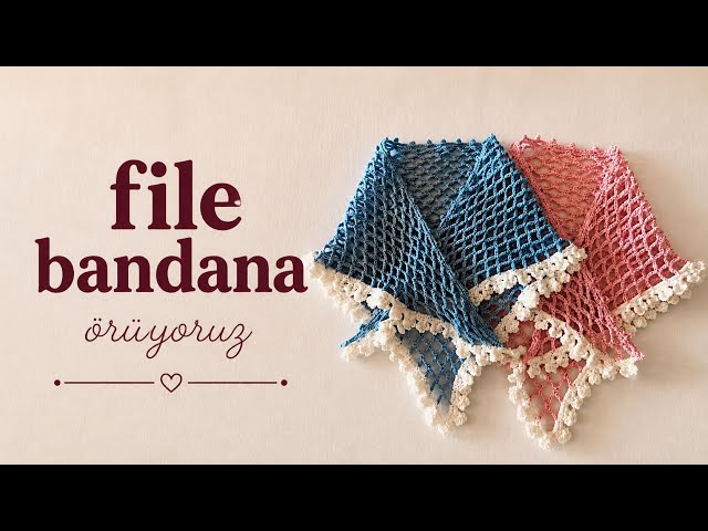 ÇİÇEK 🌸 KENARLI TIĞ İŞİ BANDANA ÖRÜYORUZ | CROCHET BANDANA