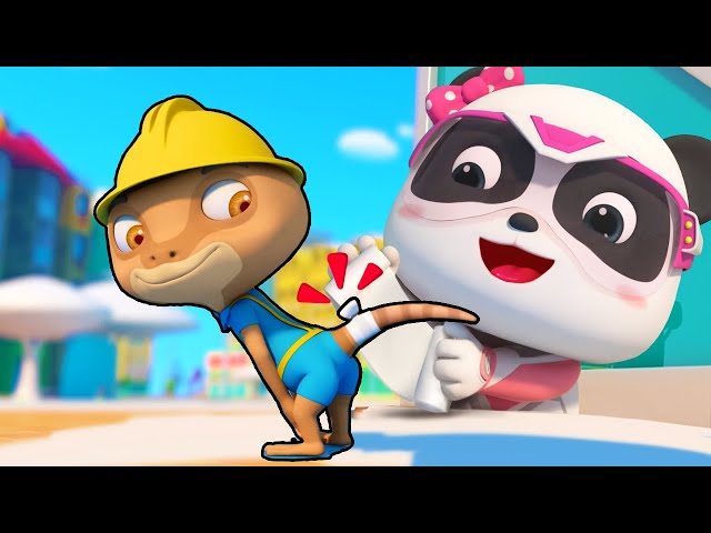 Super Rescue Team Ep 1 - Mr. Gecko's Tail | BabyBus TV - Kids Cartoon