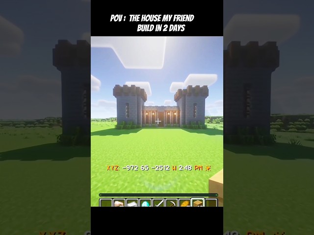 Minecraft Duo House 🏡 #shorts #minecraft #filterchallenge