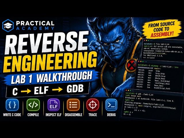 Reverse Engineering for Beginners | Kali Linux, ELF, GDB & C — Lab 1 Walkthrough