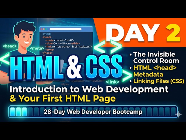 Day 2:The Invisible Control Room–HTML head, Metadata & Linking Files | 28-Day Web Developer Bootcamp