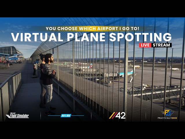 MSFS 2024 Virtual Plane Spotting using ChasePlane | AI Traffic is STILL Bad [Live Stream]