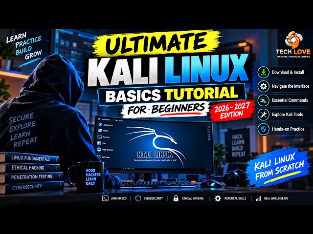 Ultimate Kali Linux Basics Tutorial for Beginners 2026 2027 Edition! | Kali Linux from Scratch