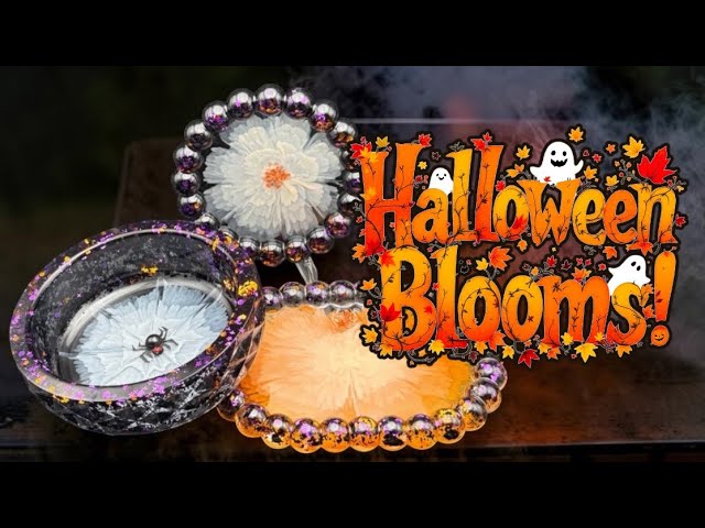 #549 Spiderweb, Pumpkin and Bloom Blooms for Halloween in Epoxy Resin Tutorial