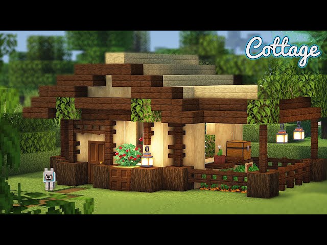 How to Build a Starter Wooden House | Minecraft Tutorial 🍀 (#62)