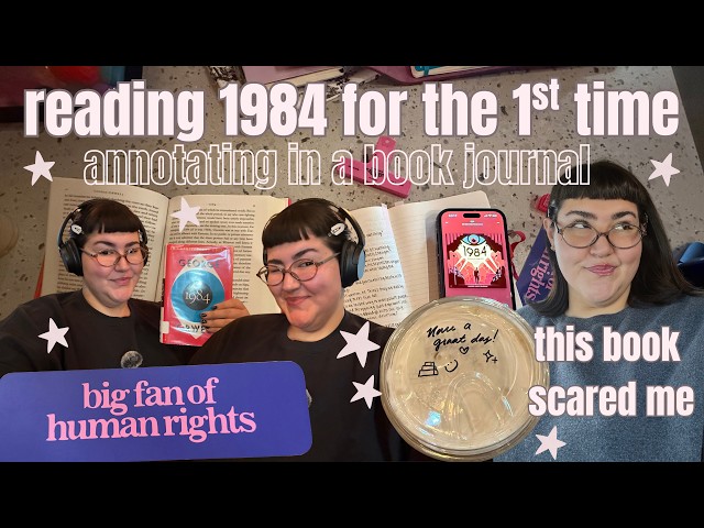 reading 1984 for the first time + annotating in a book journal!! 🖊️