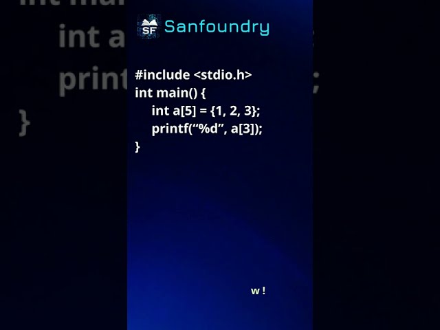C Language Problem 7 | Sanfoundry | #Shorts