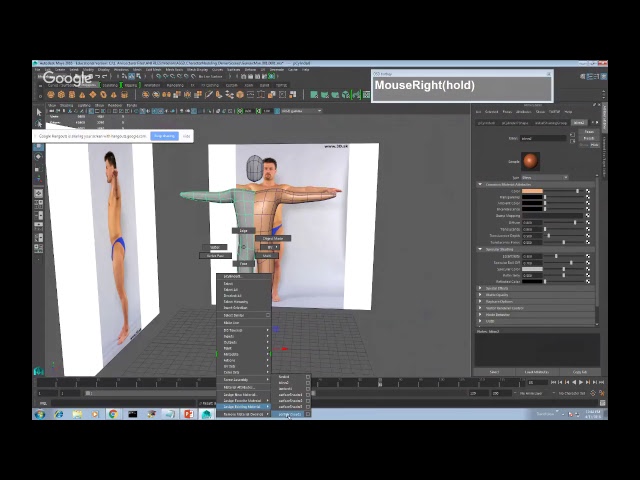 Blocking a Human Body 3D model in Maya 2016