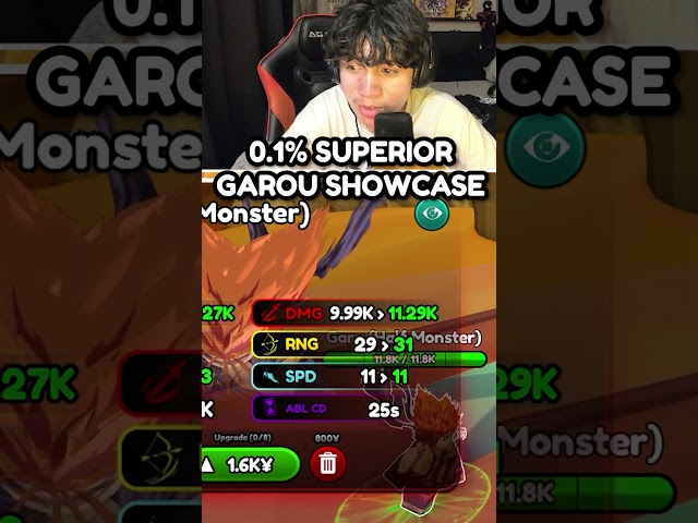 Showcasing 0.1% Garou In Anime Squadron Roblox! #roblox #anime #animesquadrons