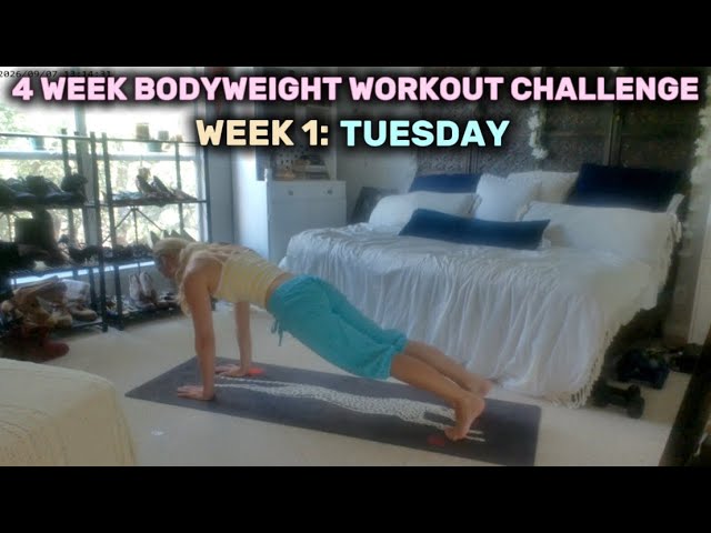 WEEK 1: TUESDAY - UPPER BODY/CORE | 4 WEEK BODYWEIGHT WORKOUT CHALLENGE 