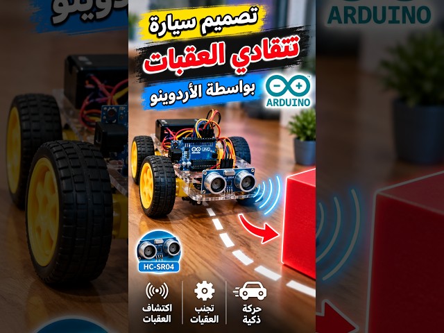 تصميم سيارة تتفادي العقبات بواسطة الأردوينو #arduino #إلكترونيات #مشاريع_أردوينو #برمجة